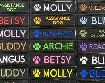 VELCRO® Patch To Fit Julius K9 Dog Harness Personalised Embroidered Custom Text Badge