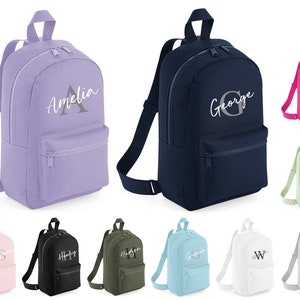 Personalised Initial Letter Name Mini Backpack