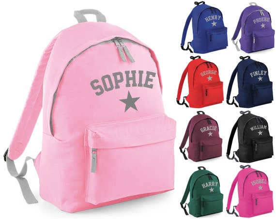 Personalised Varsity Star Name Junior Backpack Etsy New Zealand