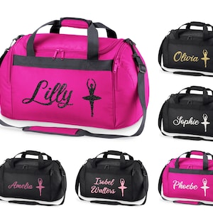 Personalised Name Ballet Dancer Holdall Bag image 1