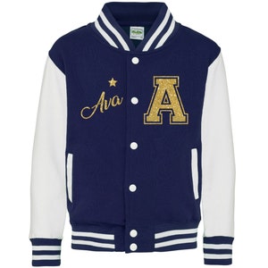 Kids Personalised Varsity Jacket imagem 6