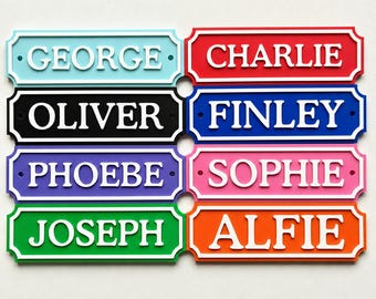 Personalised Kids Name Door Sign – Custom Girls Boys Bedroom Decoration Plate