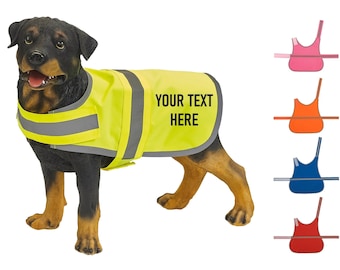 Personalisierte Text Hi-Vis Hundeweste Reflektierende Sicherheitsjacke