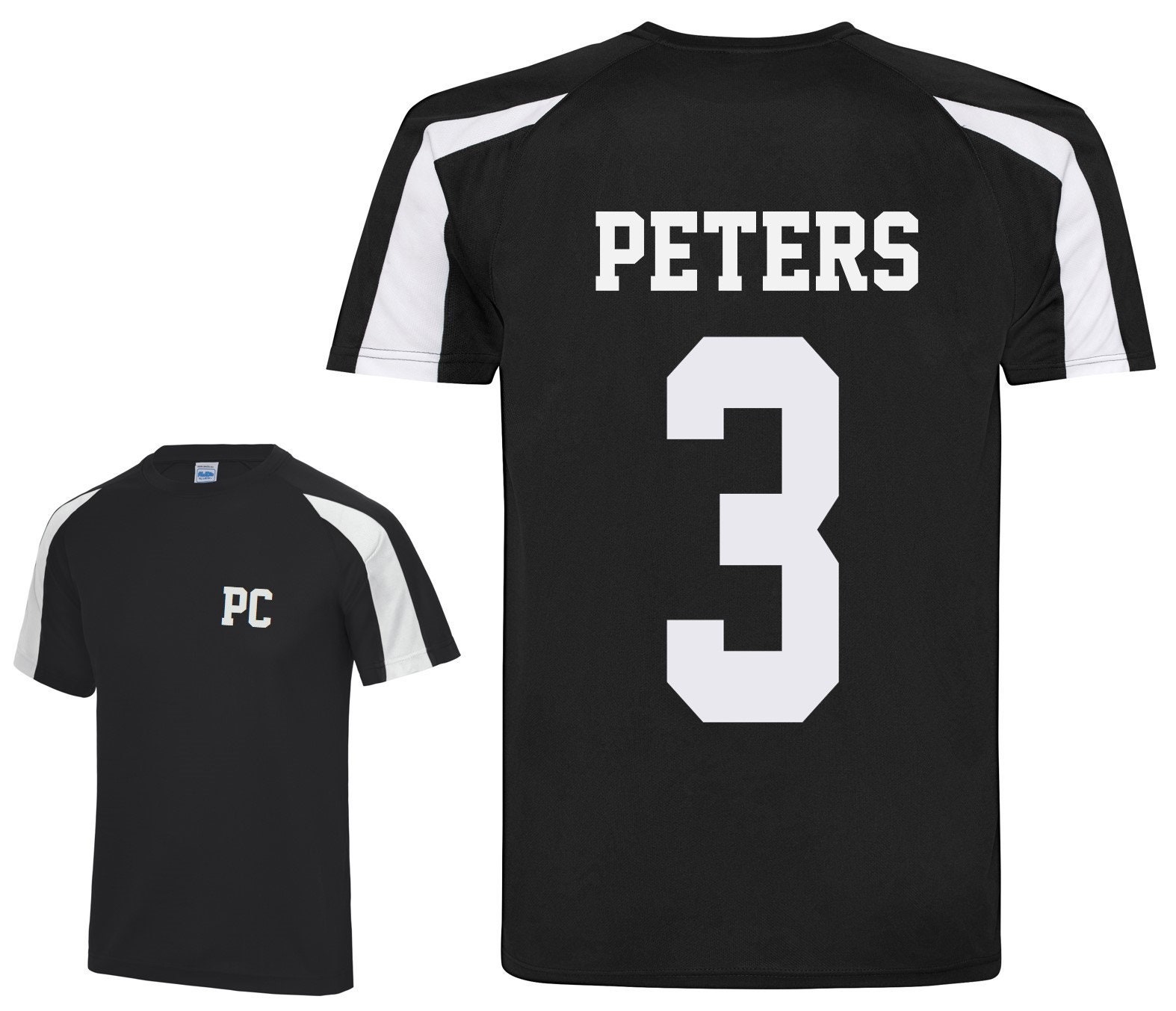 Kids Personalised Football Name & Number Sports TShirt Etsy