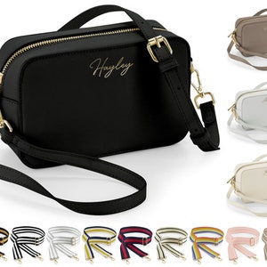 Personalised Name Monogram Cross Body Bag With Strap