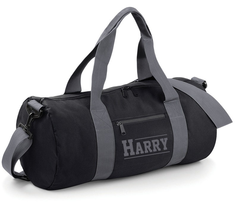 Personalised Varsity Name Barrel Bag image 3