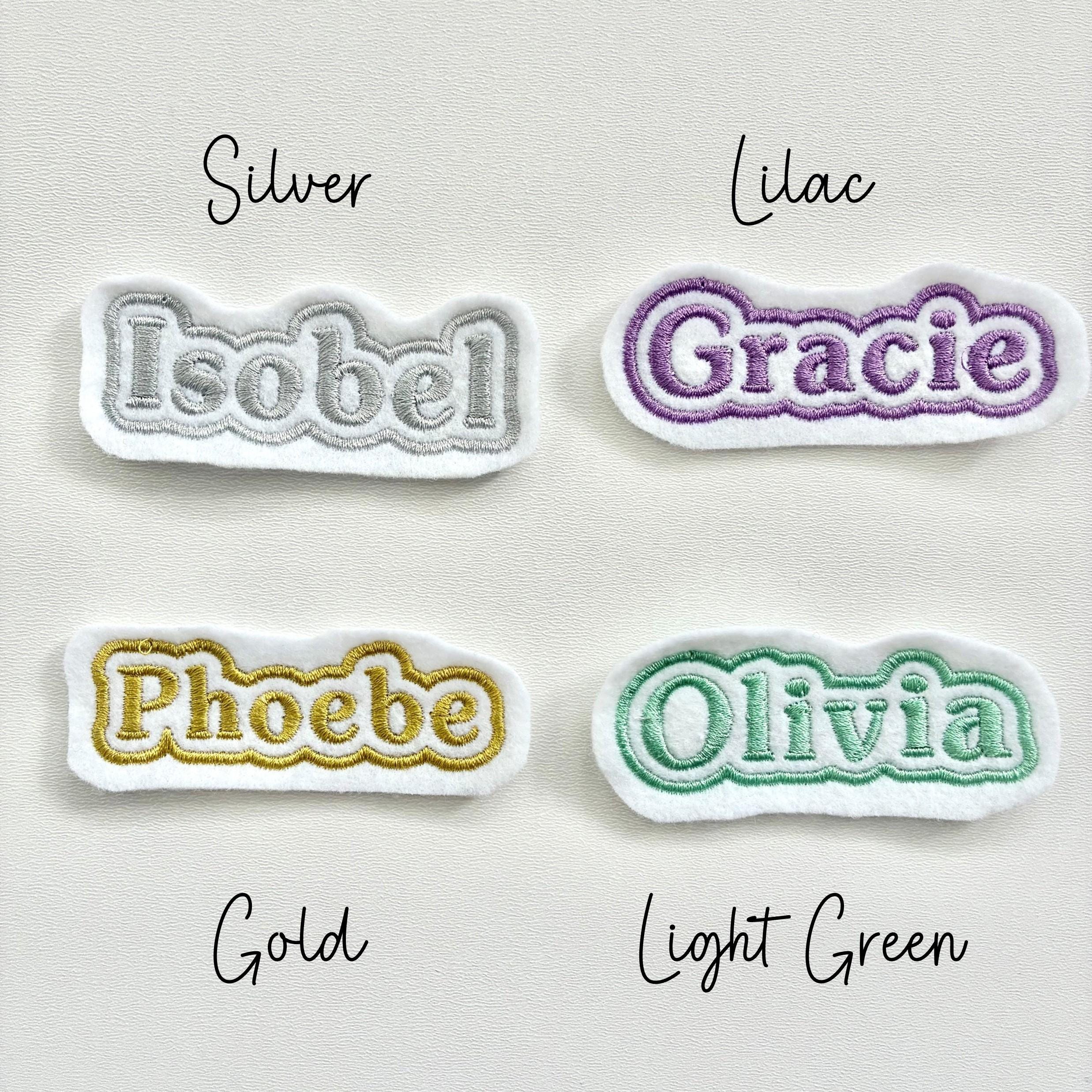 Personalised Embroidered Name Patch Iron on & Sew on Custom Text Badge ...