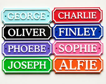 Personalised Kids Name Door Sign – Custom Girls Boys Bedroom Decoration Plate