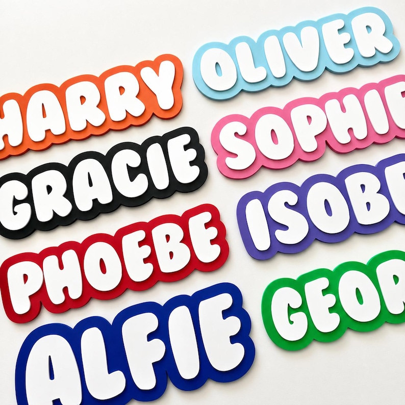 Personalised Kids Name Door Sign – Custom Girls Boys Bedroom Decoration ...