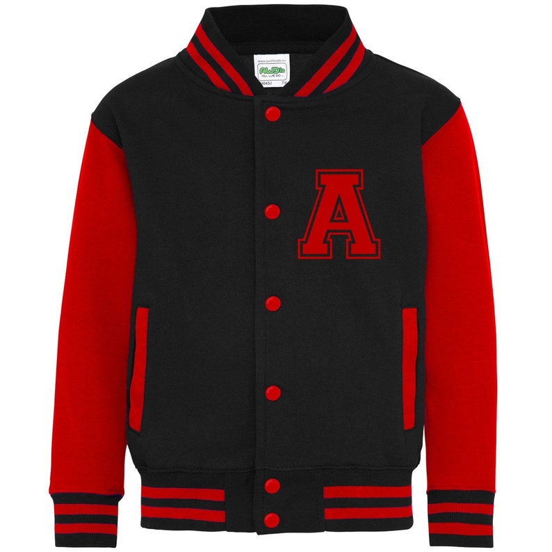 Personalised Initials Kids Varsity Jacket immagine 3