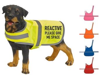 Reactive Please Give Me Space Hi-Vis Dog Vest Reflective Safety Jacket