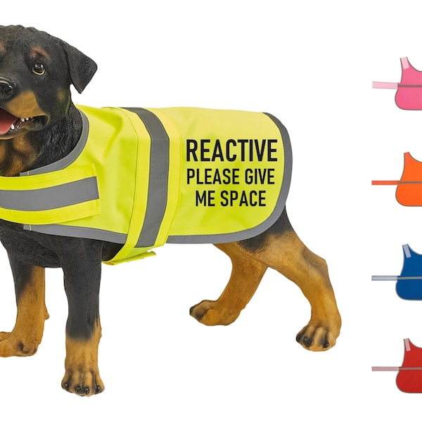 Reactive Please Give Me Space Hi-Vis Dog Vest Reflective Safety Jacket