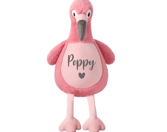 Personalised Name Large Plush Pink Flamingo Teddy Cuddly Toy