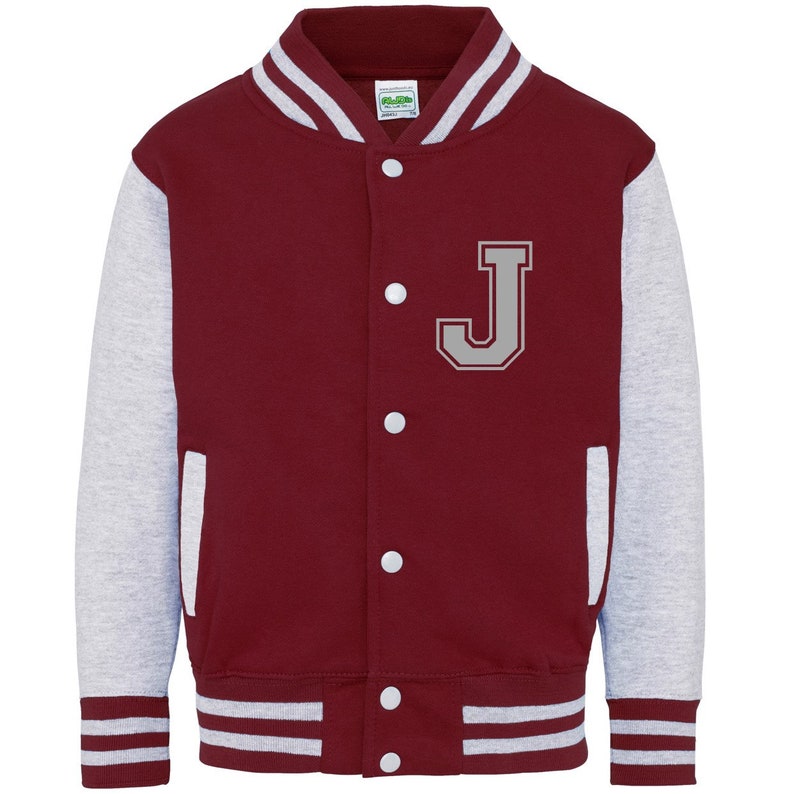 Personalised Initials Kids Varsity Jacket immagine 6