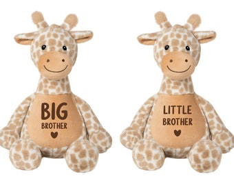 Big & Little Brother Large Plush Brown Giraffe Teddy Cuddly Toys