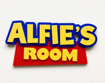 Personalised Kids Name Door Sign – Custom Girls Boys Bedroom Decoration Plate
