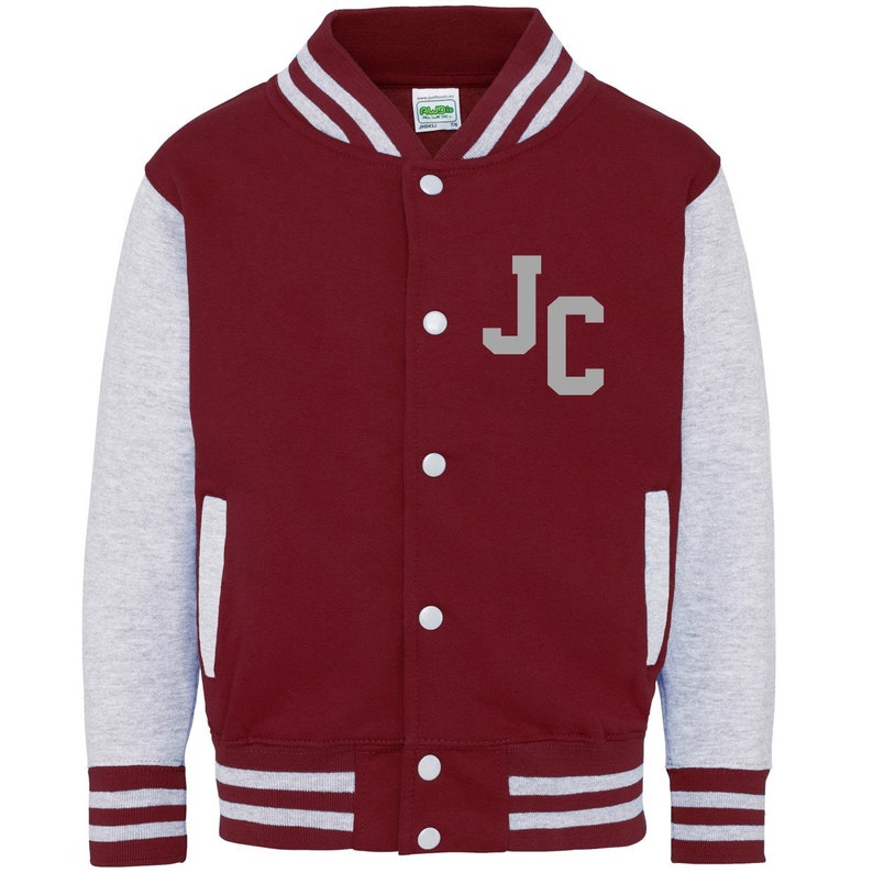 Personalised Initials Kids Varsity Jacket image 9