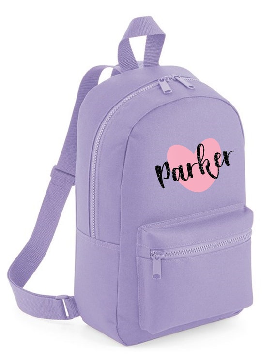 Personalised Name Heart Glitter Mini Backpack Etsy Ireland