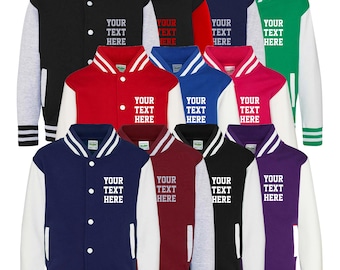 Personalised Text Adults Varsity Jacket Custom Name Letterman College Baseball