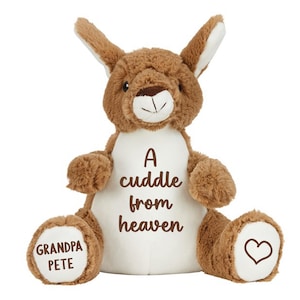 Personalised A Cuddle From Heaven Keepsake Memory Gift Brown Kangaroo Plush Teddy Bear Cuddly Toy