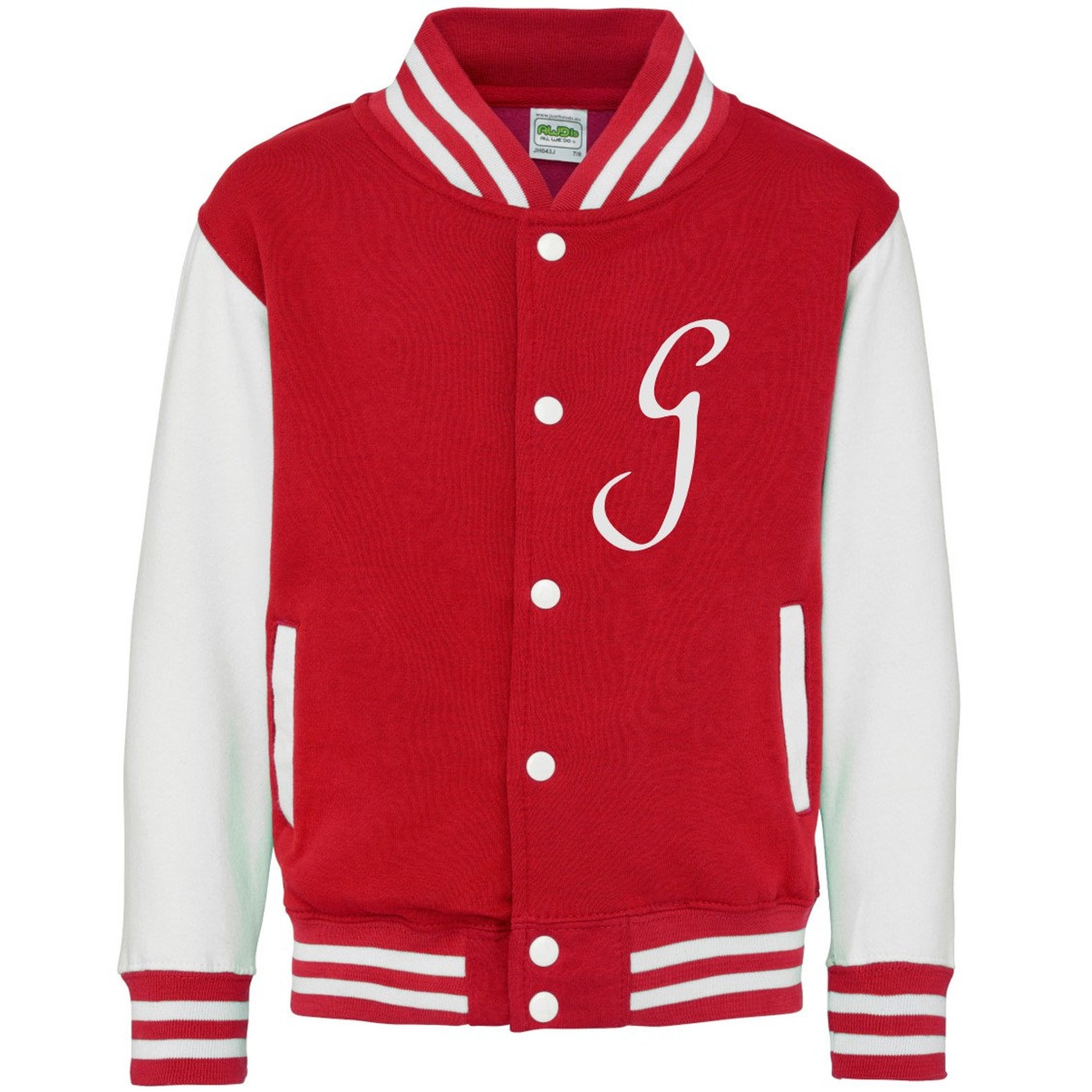 Personalised Initials Kids Varsity Jacket Etsy UK