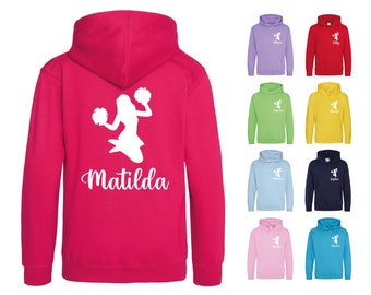 Girls Personalised Name Cheerleader Hoodie