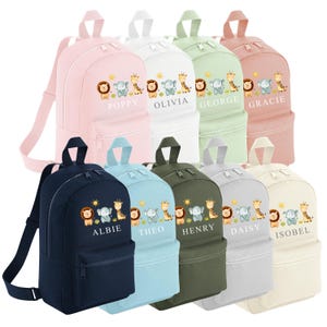 Mini sac à dos personnalisé pour enfants, animaux de la jungle, sac à dos scolaire personnalisé pour chambre d'enfant