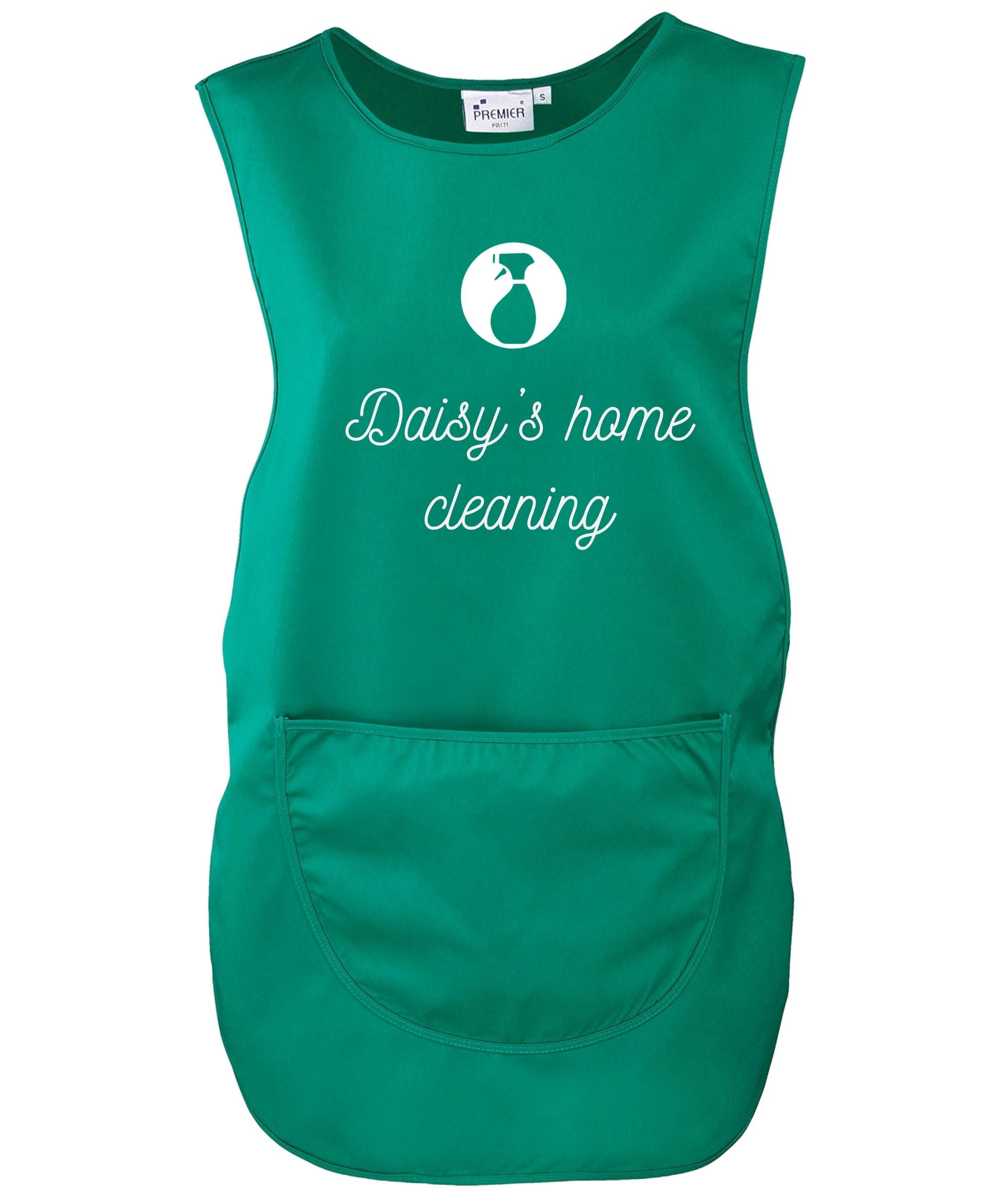 Personalised Embroidered Work Tabard - Ladies Cleaning Apron, Company Text Customizable