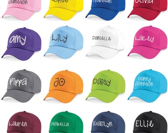 Adults Personalised Glitter Name Baseball Cap