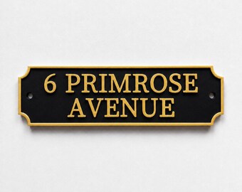 Personalised Text Sign Custom House Name Plaque Garden Wall Plate Memorial Bench