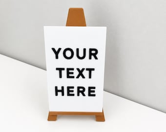 Personalised Mini Easel Sign - Custom Warning Office Work Desk Gift Lone Diner
