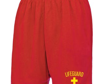 Lifeguard Adults Unisex Shorts Fancy Dress Beach Party Stag Do