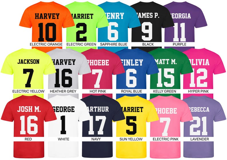 Adults Personalised Football Shirt Sports Kit Custom Initials Team Name Number Bild 2