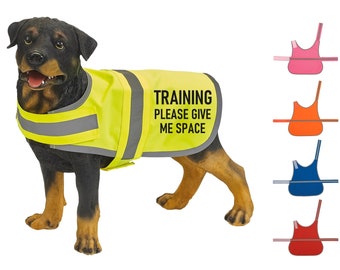 Training Please Give Me Space Warnweste für Hunde, reflektierende Sicherheitsjacke