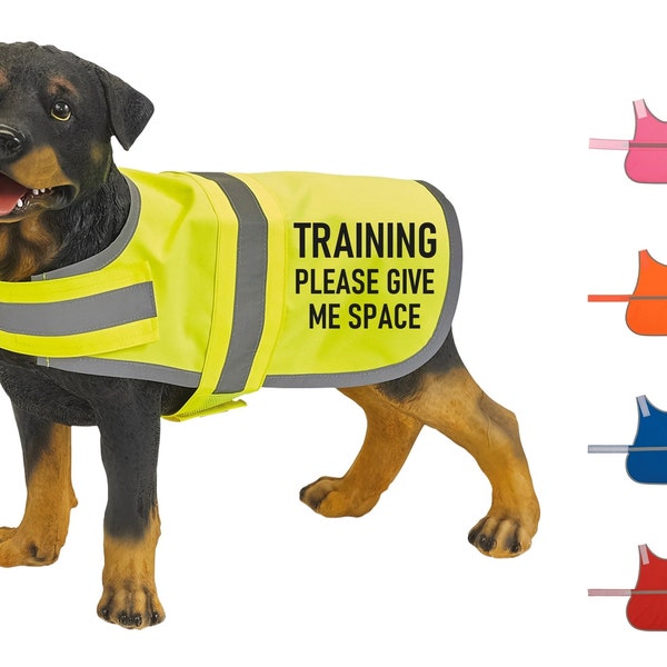 Training Please Give Me Space Hi-Vis Dog Vest Reflective Safety Jacket