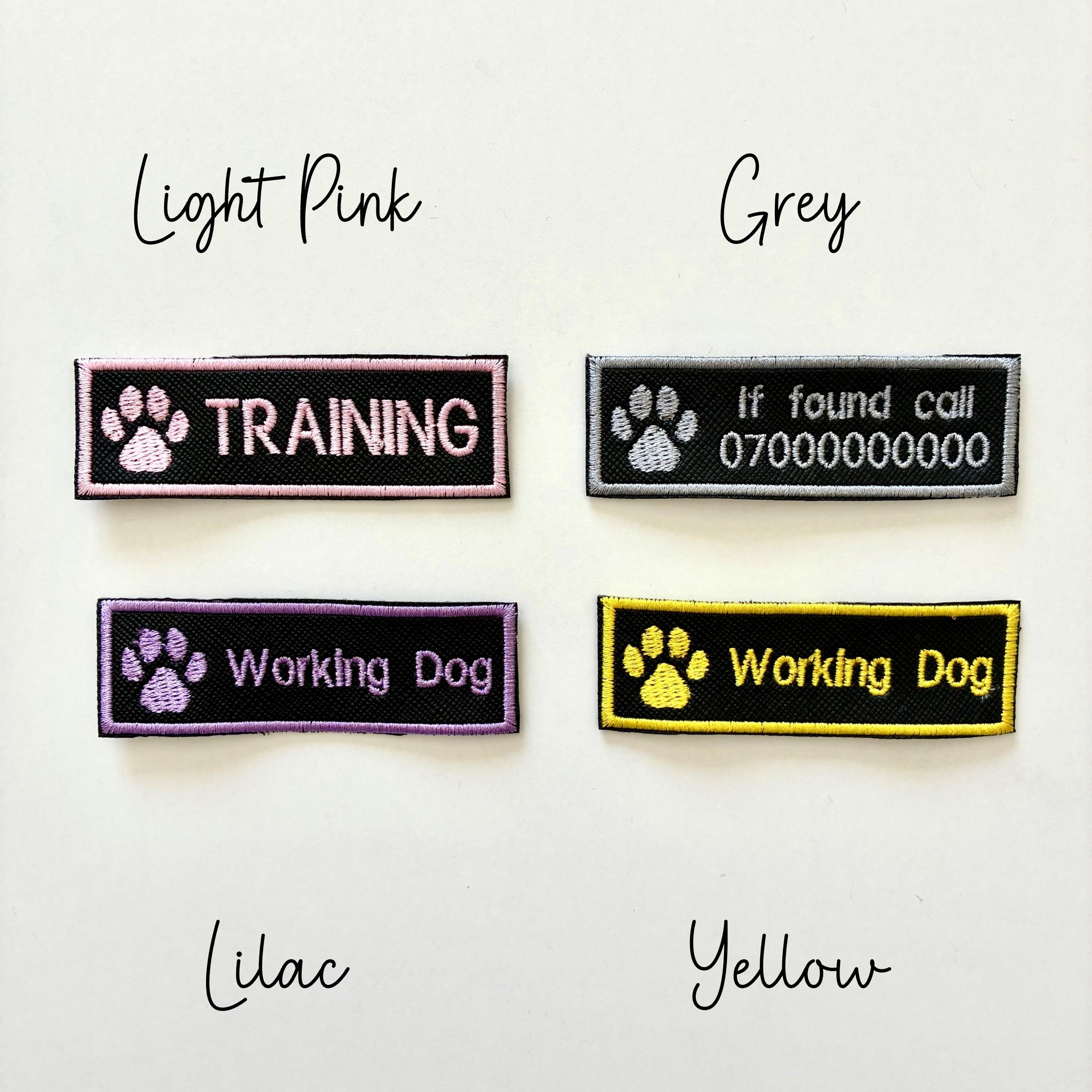 Wgs Patch Personalised Embroidered Dog Paw Text Patch Iron & Sew on Training ...