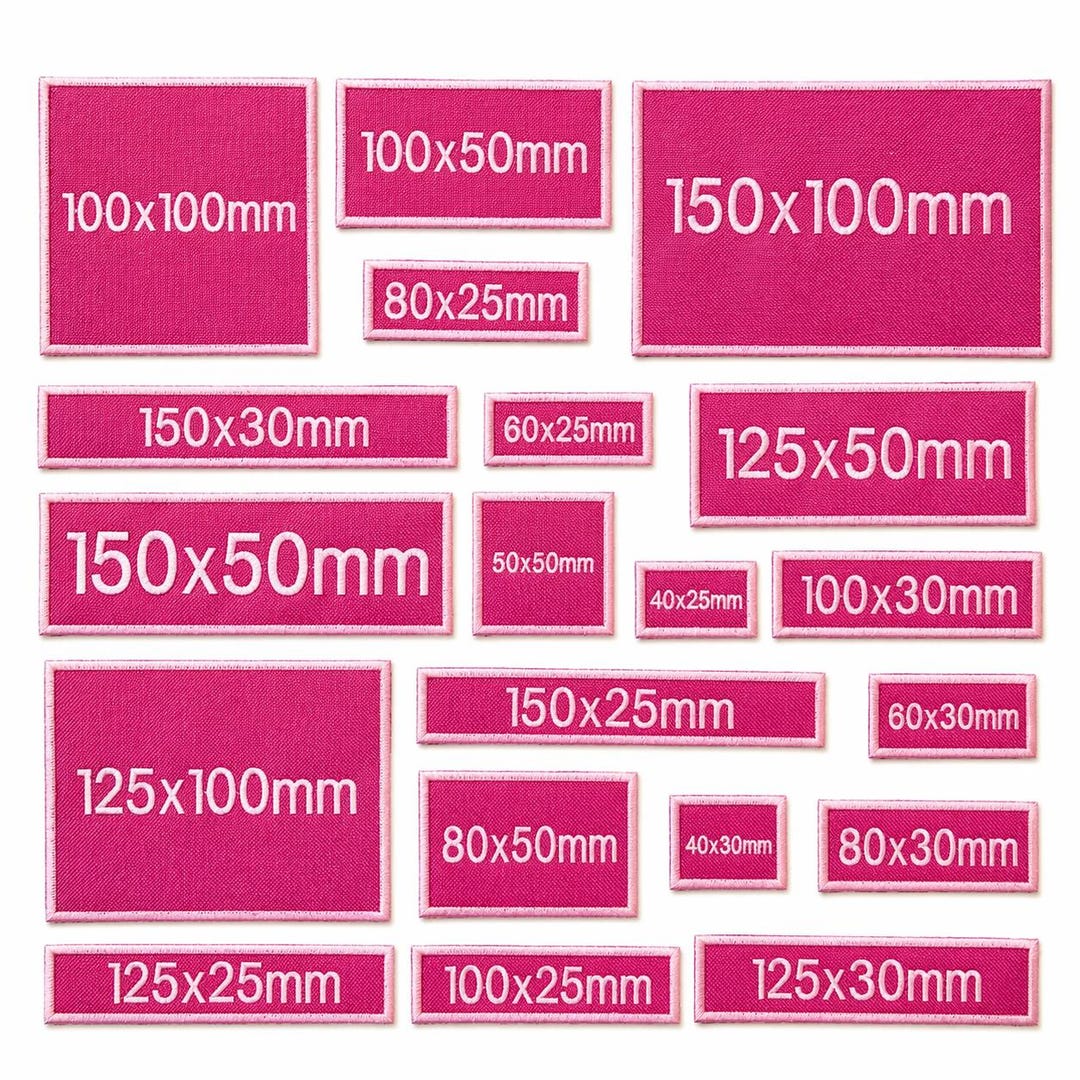 Personalised Embroidered Pink Patches Sew/iron/velcro® Custom Text ...