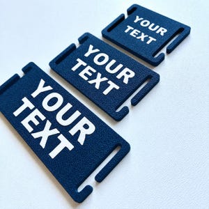 Personalised Text Molle Tag - Custom Plastic Badge Patch for Tactical Backpack Webbing Straps