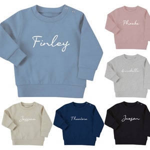 Personalised Name Baby & Toddler Sustainable Sweatshirt image 1