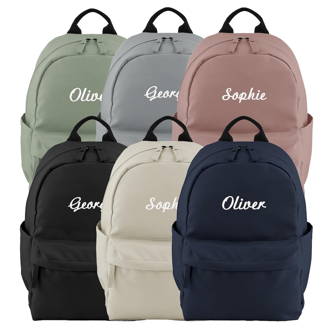 Small Backpack Names Embroidered Kids Personalised Name Small Backpack Custom Text School ...