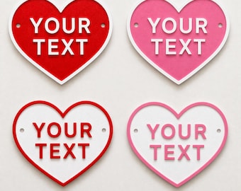 Personalised Name Door Sign – Custom Girls Bedroom Decoration Heart Plate Plaque