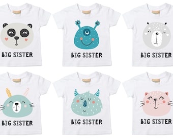 Toddlers Big Sister Animal T-Shirt