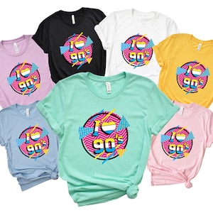 I LOVE 90s Adults Unisex Printed T-Shirt Nineties Fancy Dress Costume Outfit