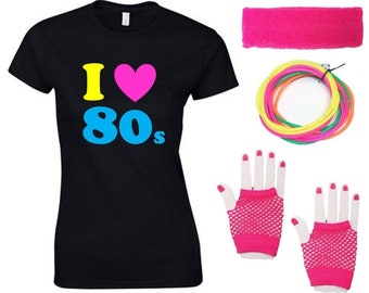 I Love The 80s Ladies T-Shirt & Accessories