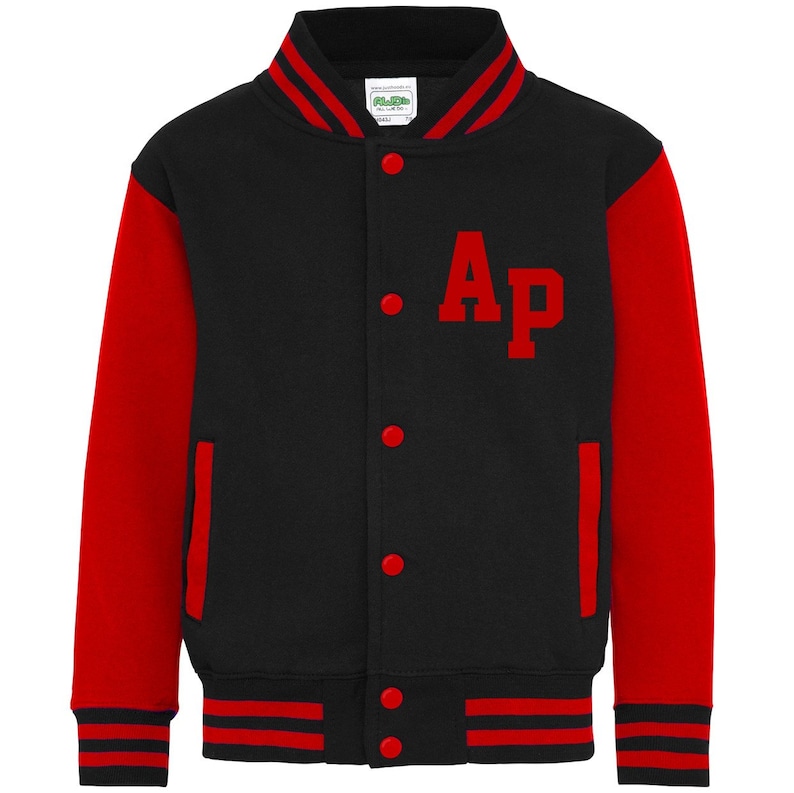 Personalised Initials Kids Varsity Jacket image 6