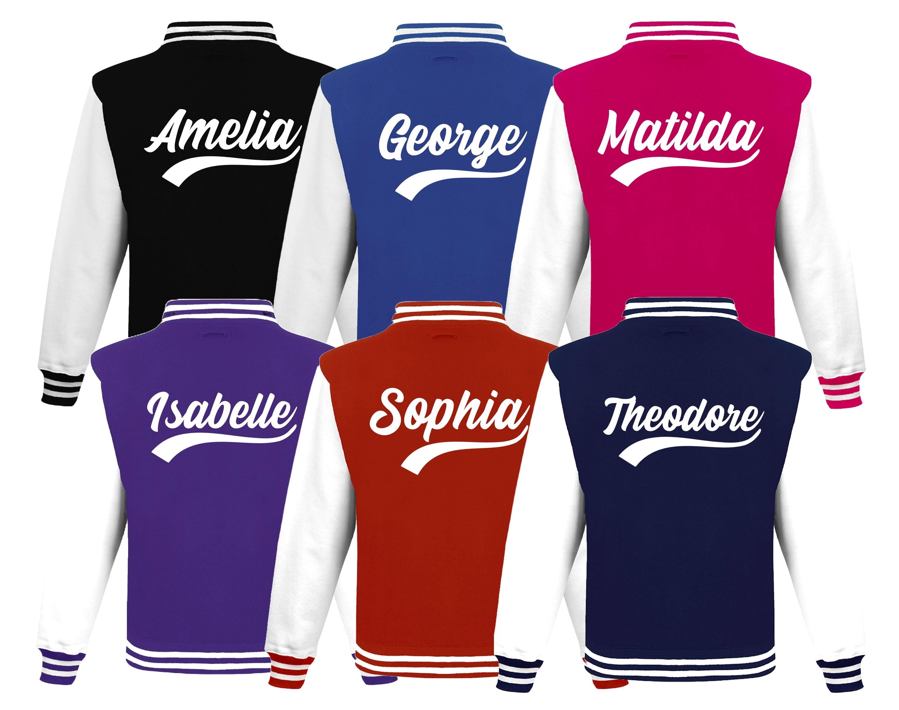 Adults Personalised Name Baseball Varsity Jacket Mens Ladies Custom Letterman Etsy Ireland