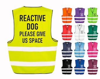 Reactive Dog Walking Hi-Vis Waistcoat Reflective Safety Vest