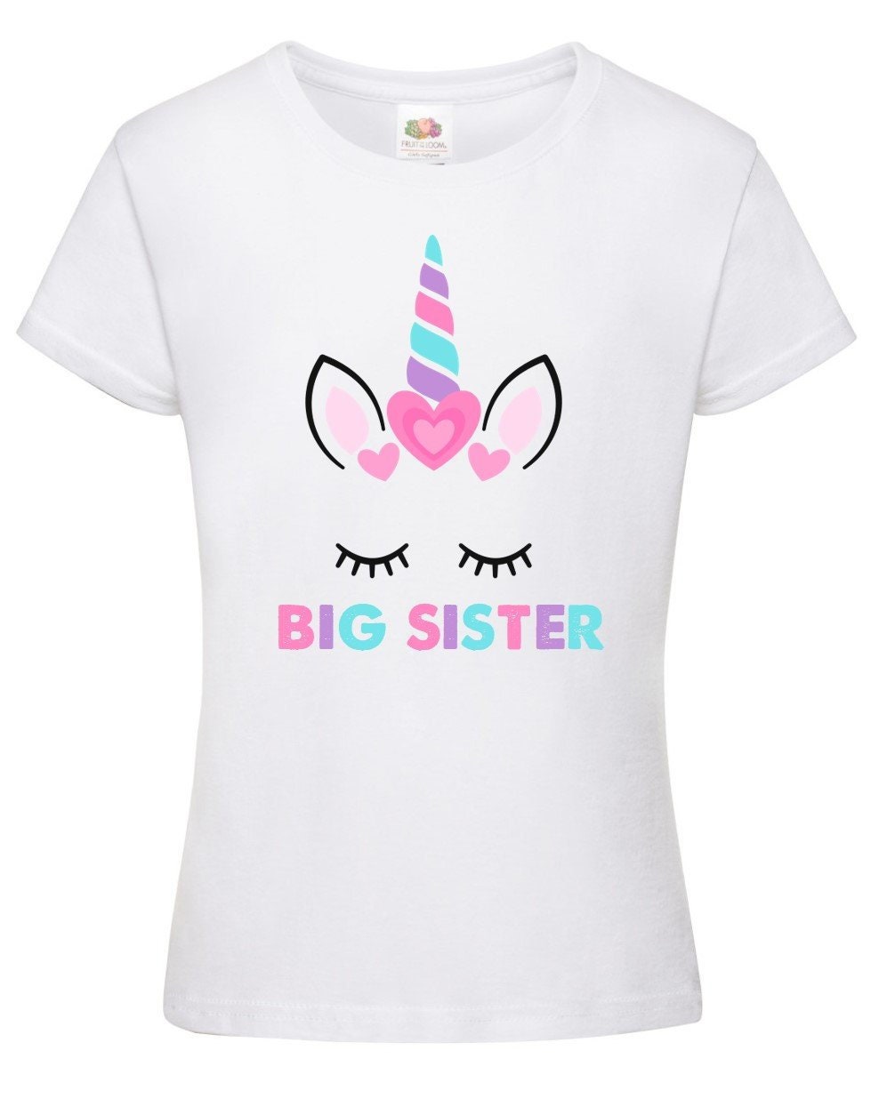 Big Sister Unicorn Girls T-shirt | Etsy 