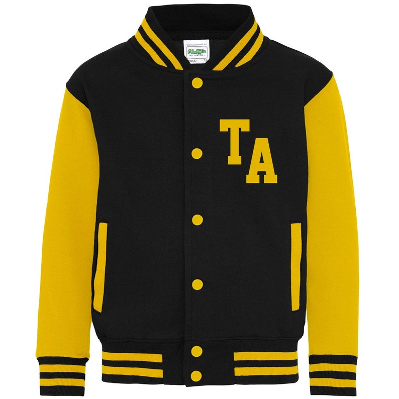 Personalised Initials Kids Varsity Jacket Etsy UK