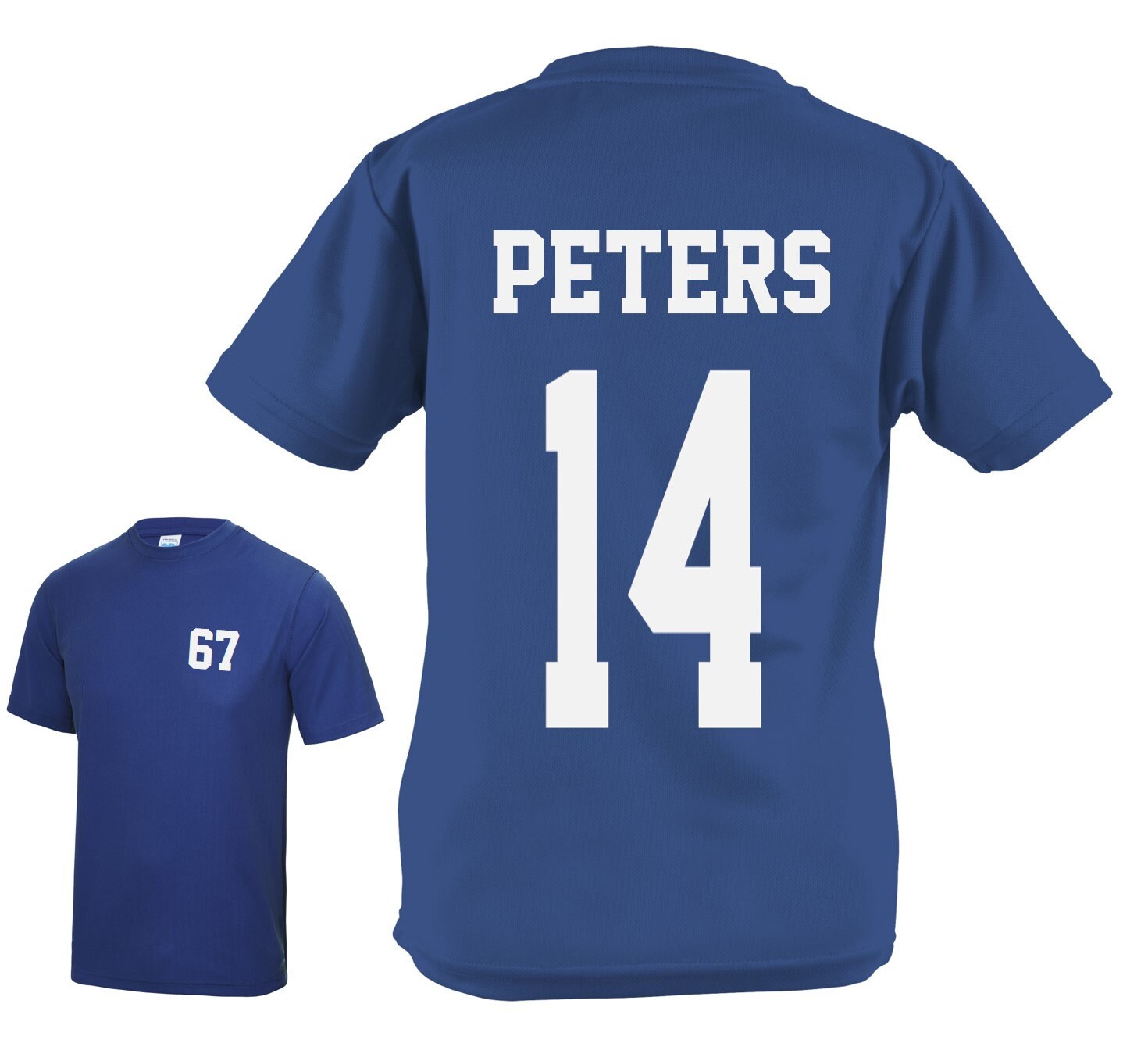 Adults Personalised Football Name & Number Sports Tshirt Etsy